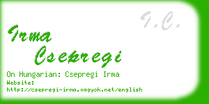 irma csepregi business card